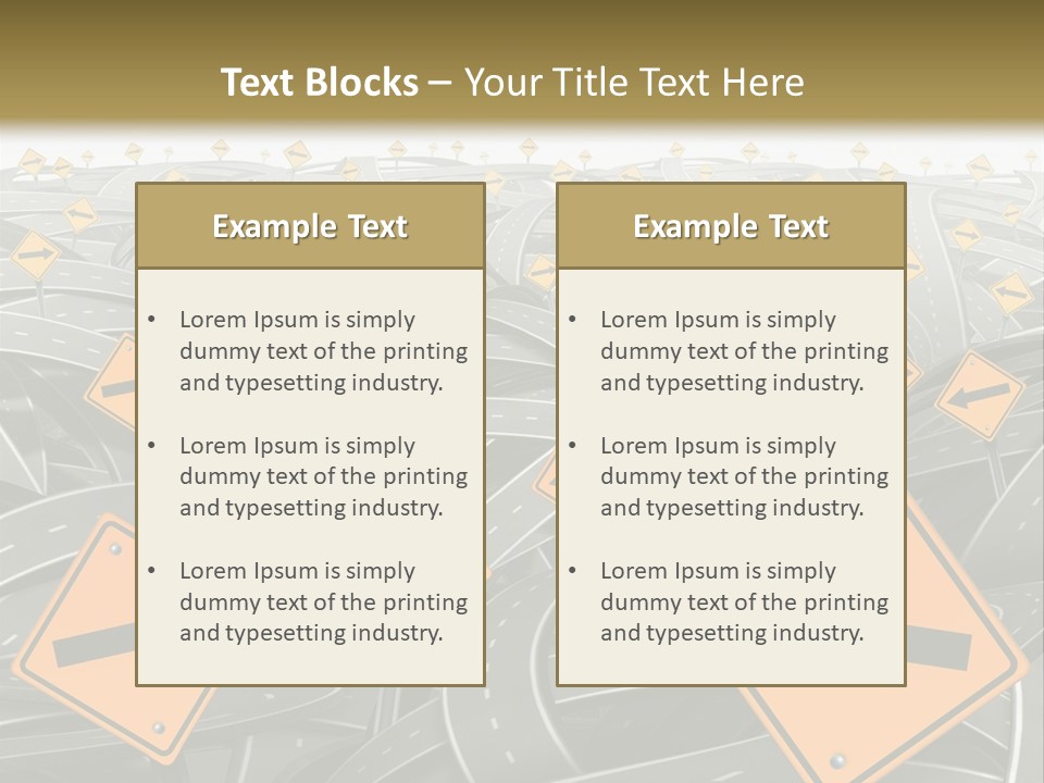 Highway Arrow Choice PowerPoint Template