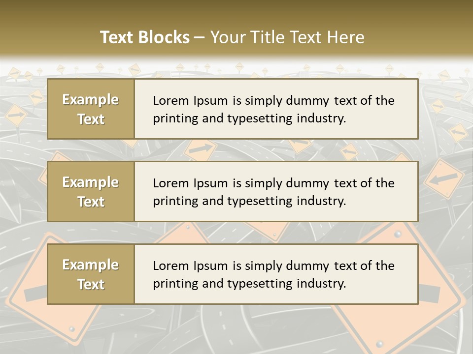 Highway Arrow Choice PowerPoint Template