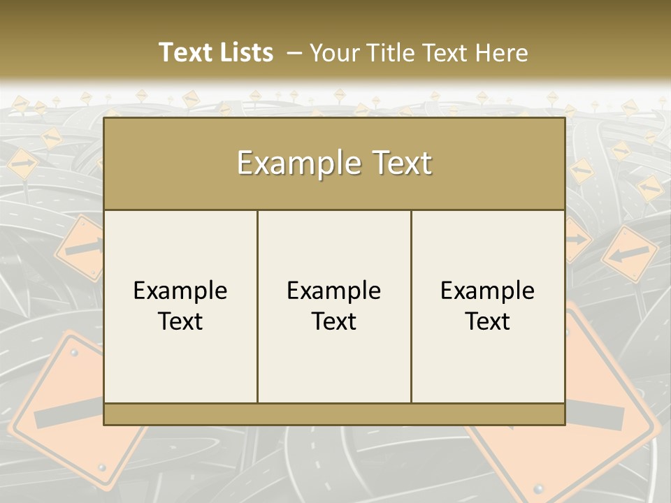 Highway Arrow Choice PowerPoint Template