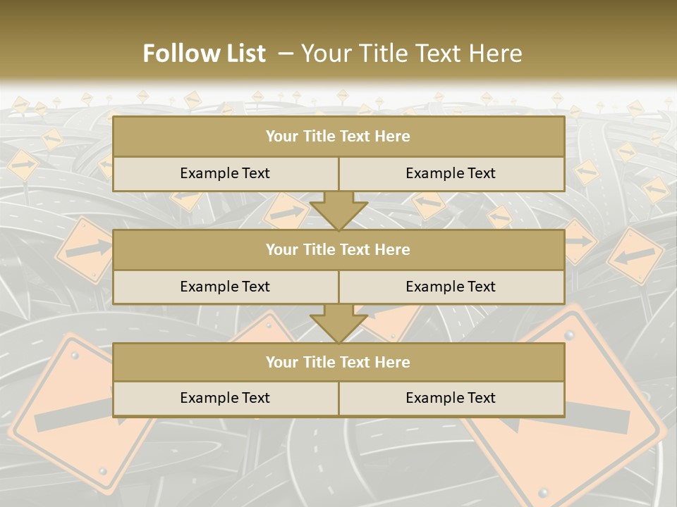 Highway Arrow Choice PowerPoint Template