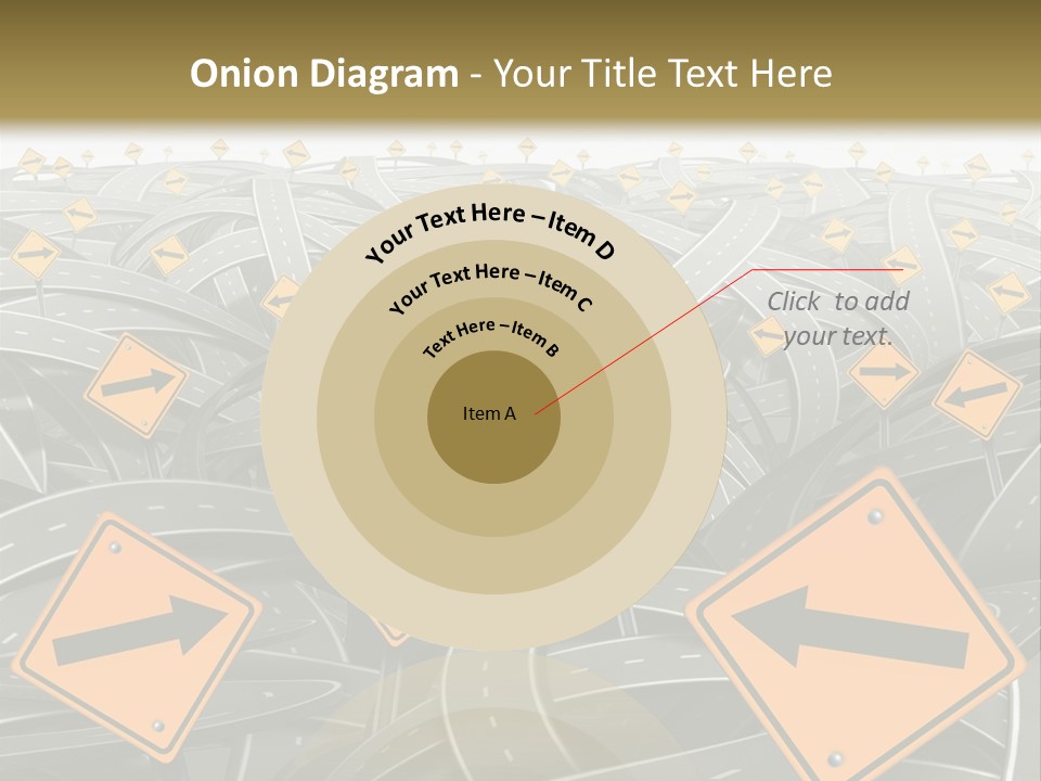 Highway Arrow Choice PowerPoint Template