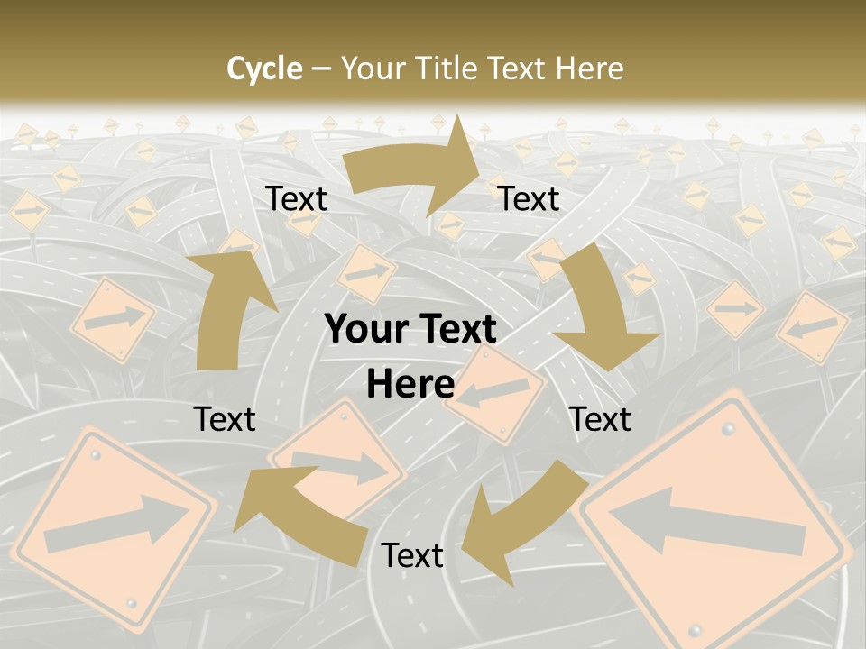 Highway Arrow Choice PowerPoint Template