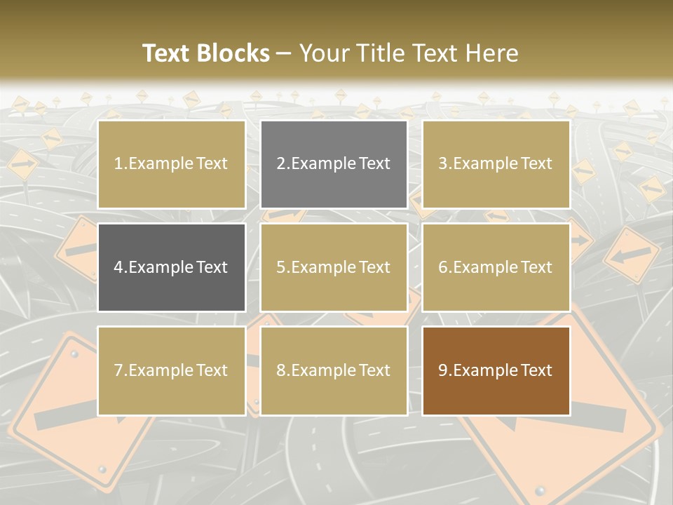 Highway Arrow Choice PowerPoint Template