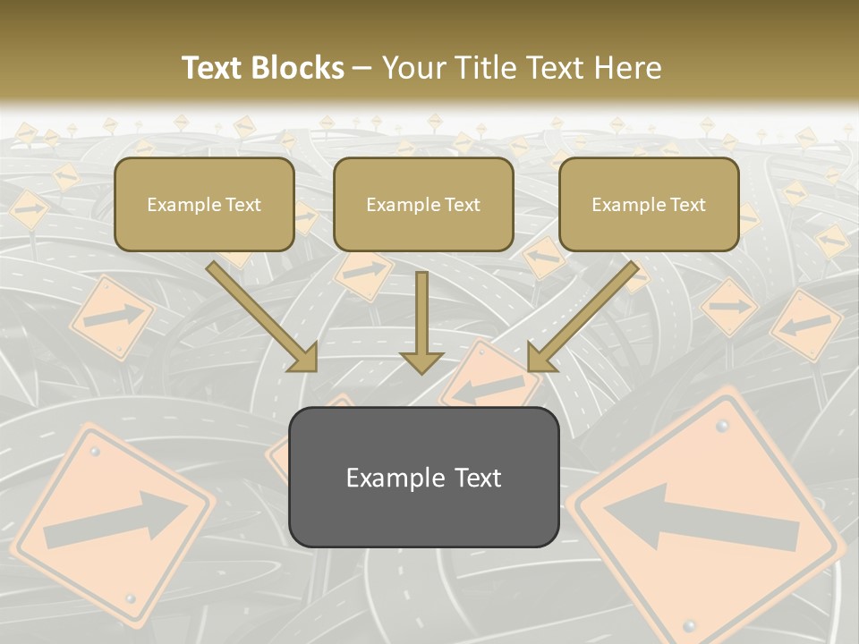 Highway Arrow Choice PowerPoint Template