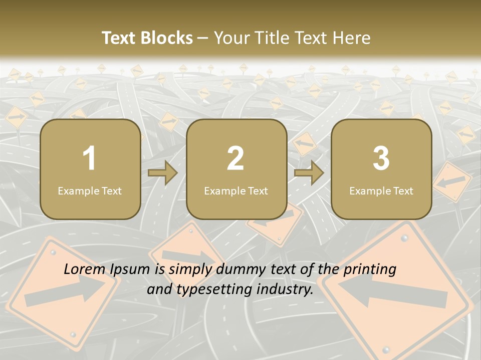 Highway Arrow Choice PowerPoint Template