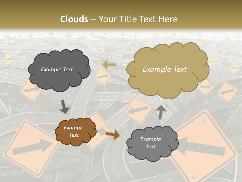 Highway Arrow Choice PowerPoint Template