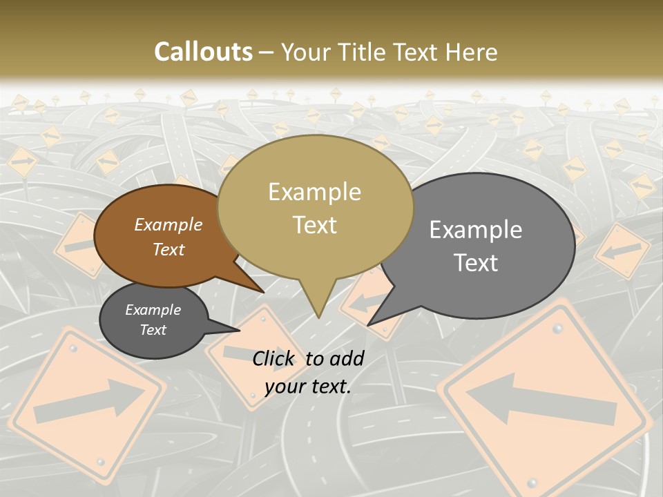 Highway Arrow Choice PowerPoint Template
