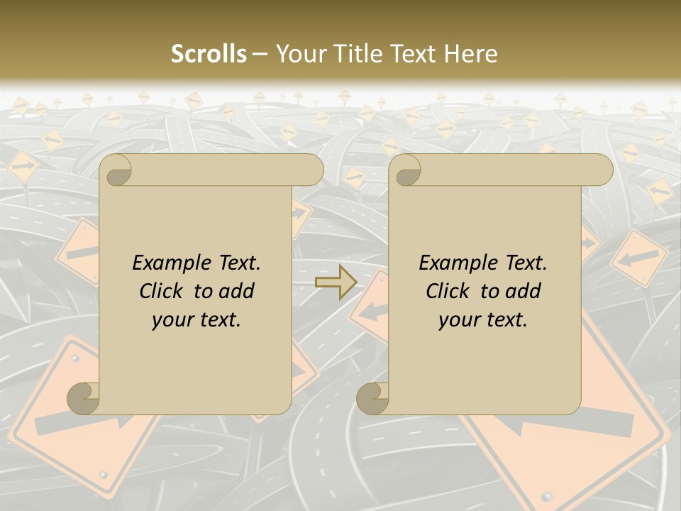 Highway Arrow Choice PowerPoint Template