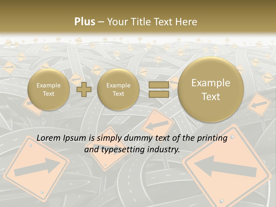 Highway Arrow Choice PowerPoint Template