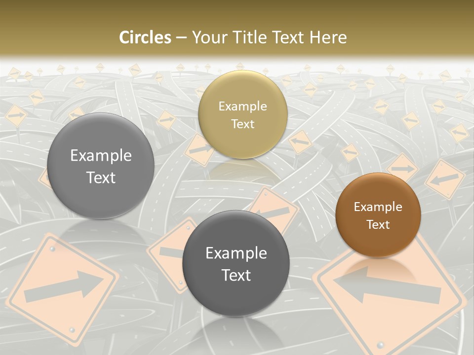 Highway Arrow Choice PowerPoint Template