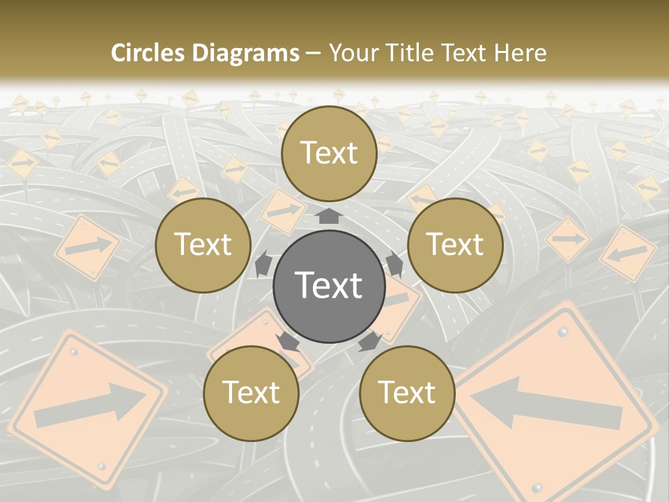 Highway Arrow Choice PowerPoint Template