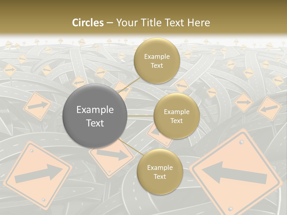 Highway Arrow Choice PowerPoint Template