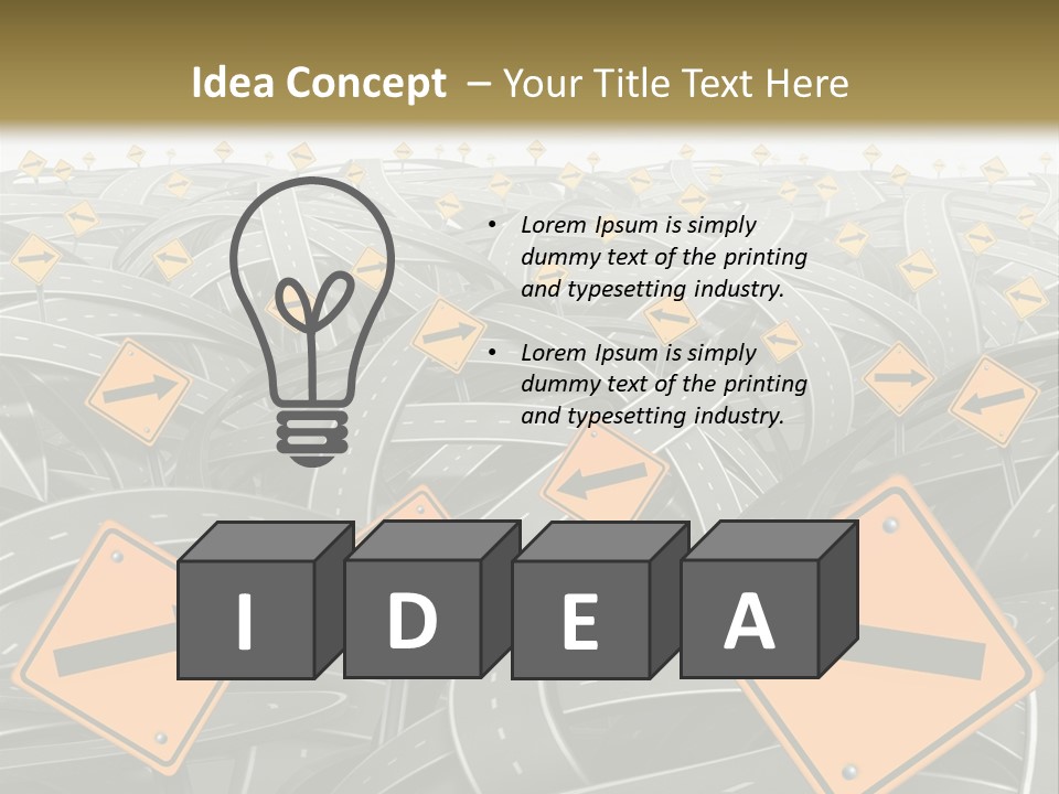 Highway Arrow Choice PowerPoint Template