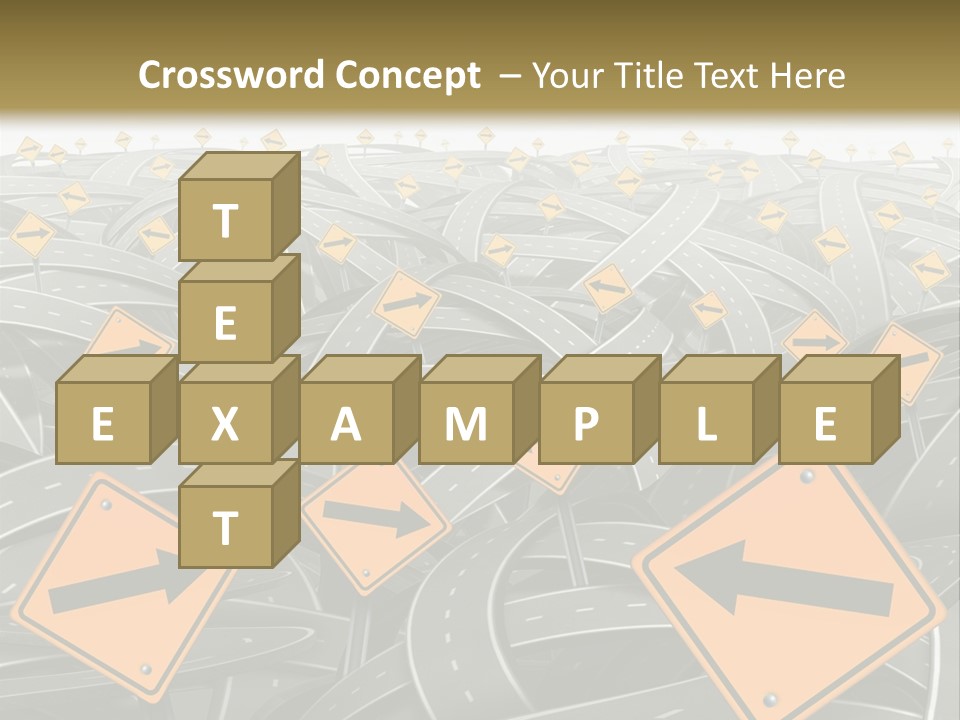 Highway Arrow Choice PowerPoint Template