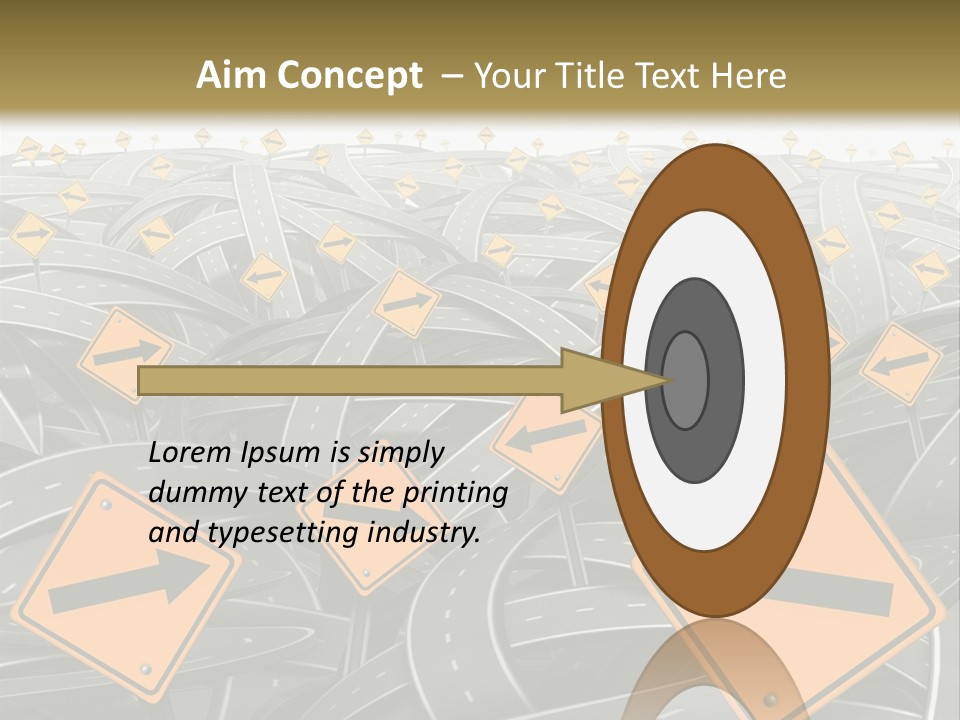 Highway Arrow Choice PowerPoint Template