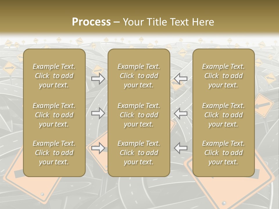 Highway Arrow Choice PowerPoint Template
