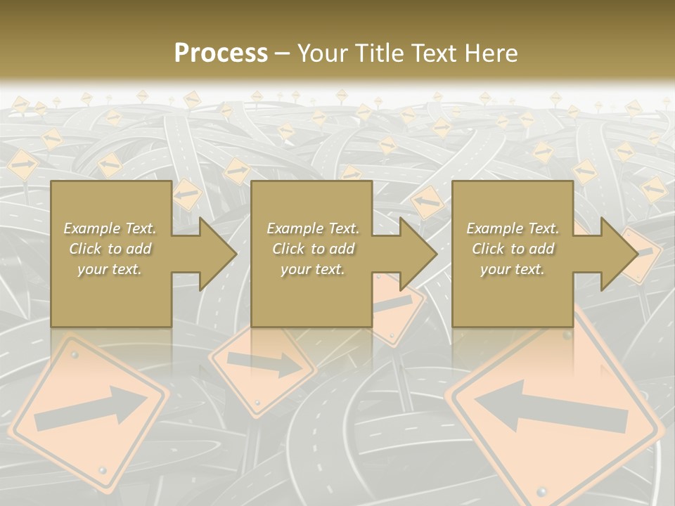 Highway Arrow Choice PowerPoint Template