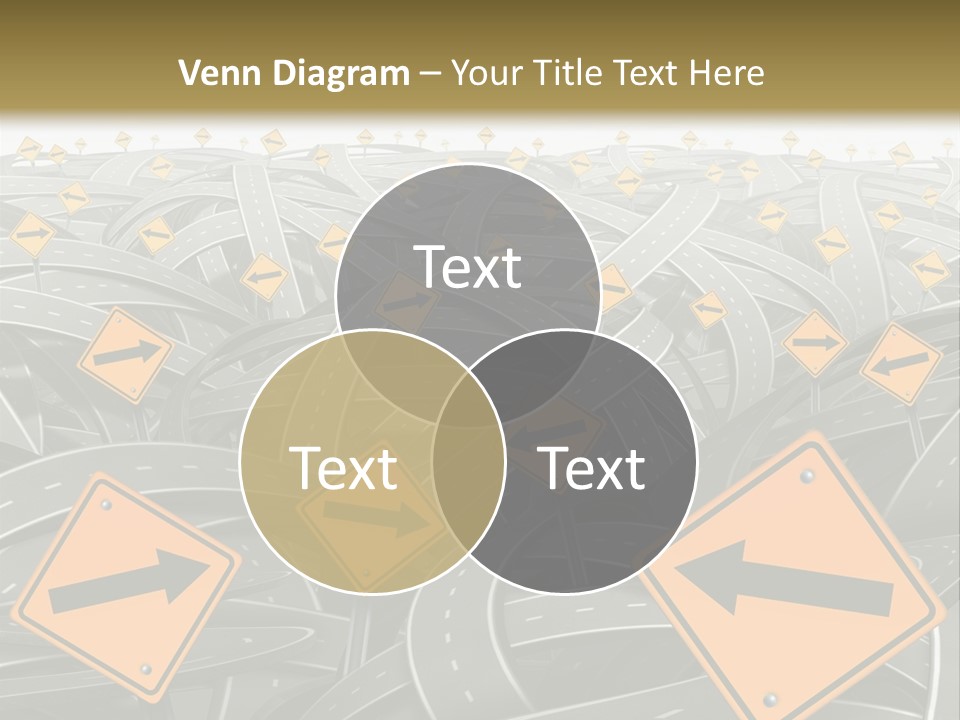 Highway Arrow Choice PowerPoint Template