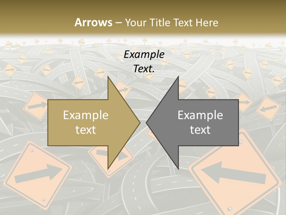 Highway Arrow Choice PowerPoint Template