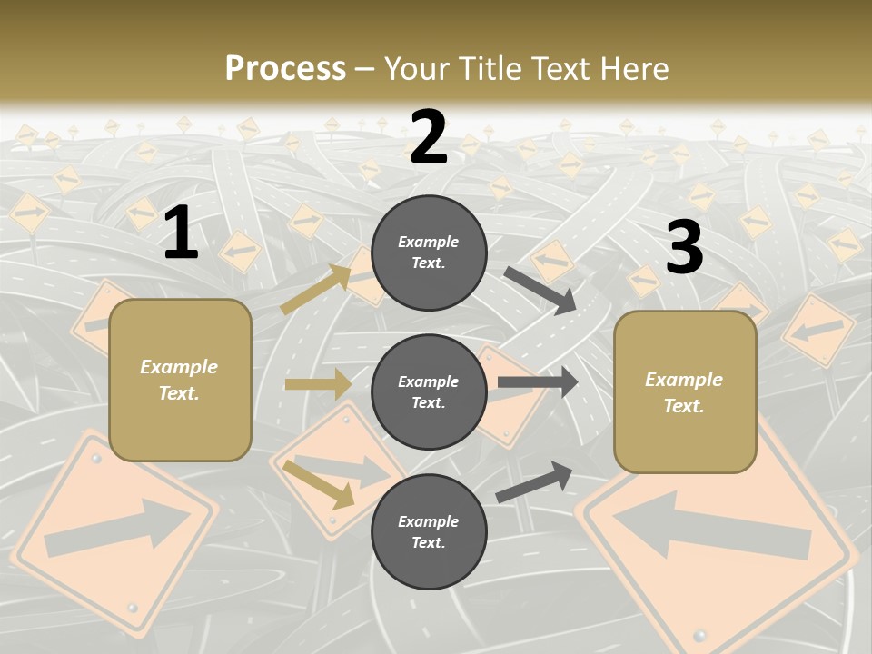 Highway Arrow Choice PowerPoint Template