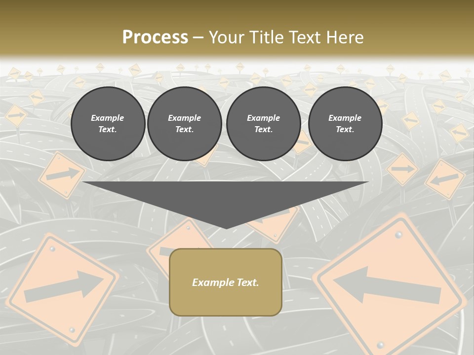 Highway Arrow Choice PowerPoint Template