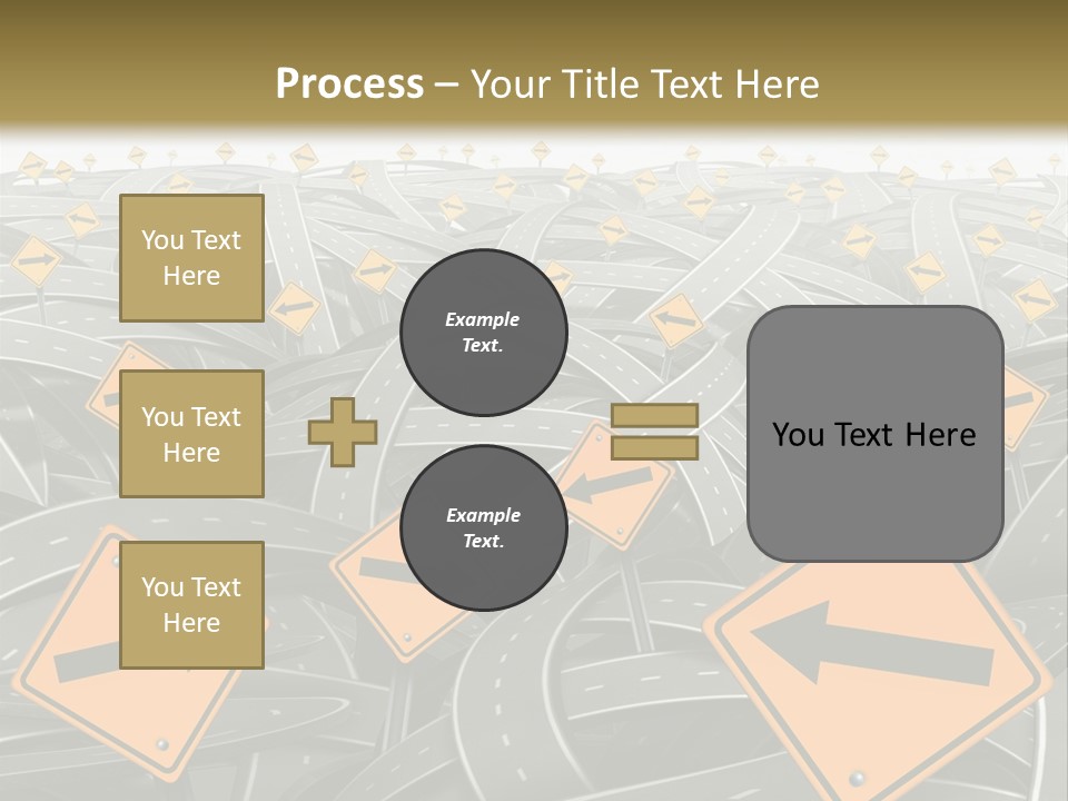Highway Arrow Choice PowerPoint Template