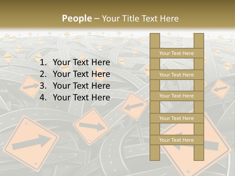 Highway Arrow Choice PowerPoint Template