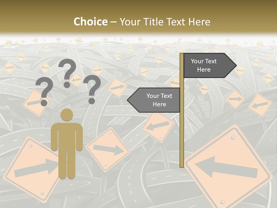 Highway Arrow Choice PowerPoint Template