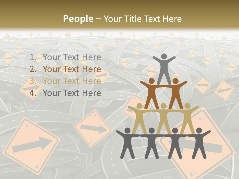 Highway Arrow Choice PowerPoint Template