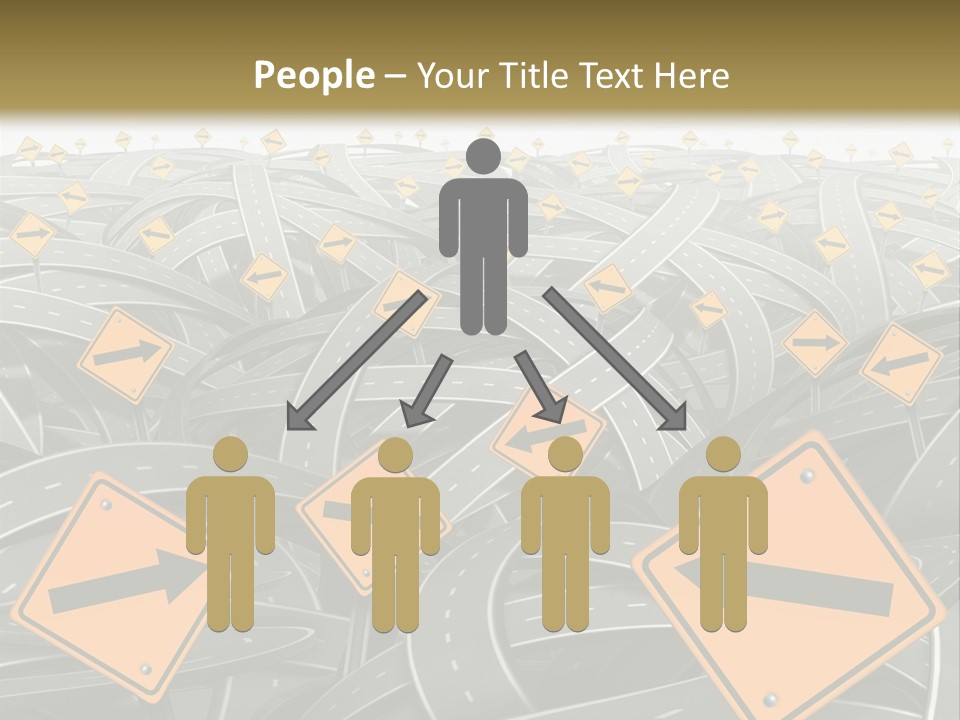 Highway Arrow Choice PowerPoint Template