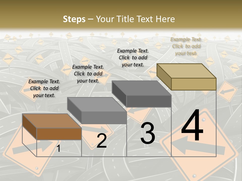 Highway Arrow Choice PowerPoint Template