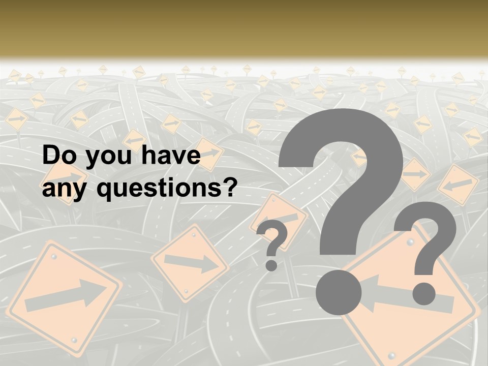 Highway Arrow Choice PowerPoint Template