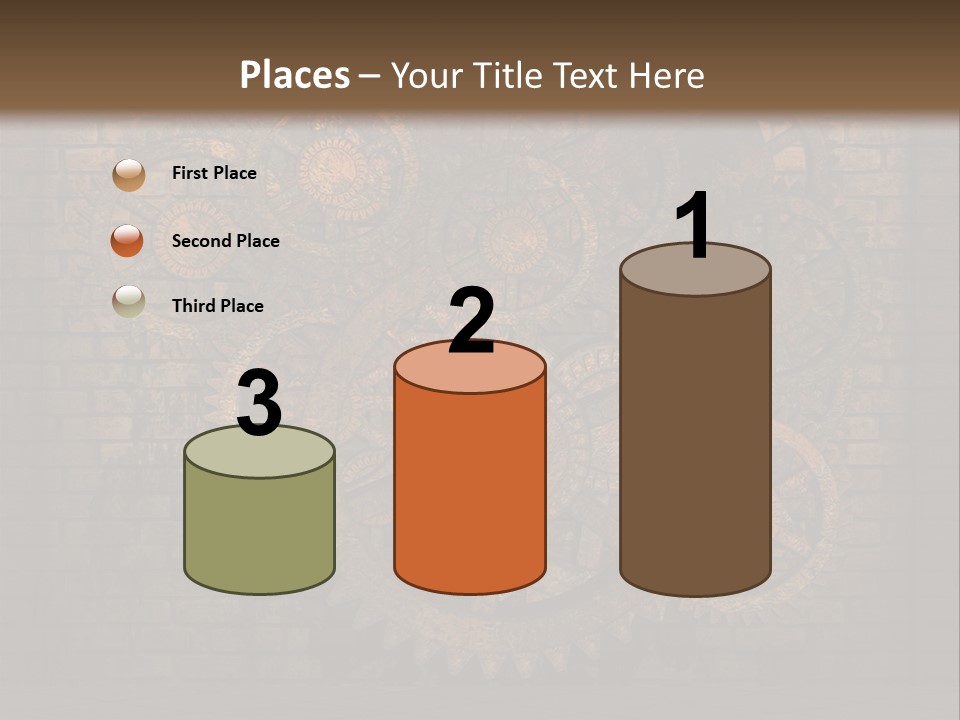 Bricks Rusted Checkered PowerPoint Template