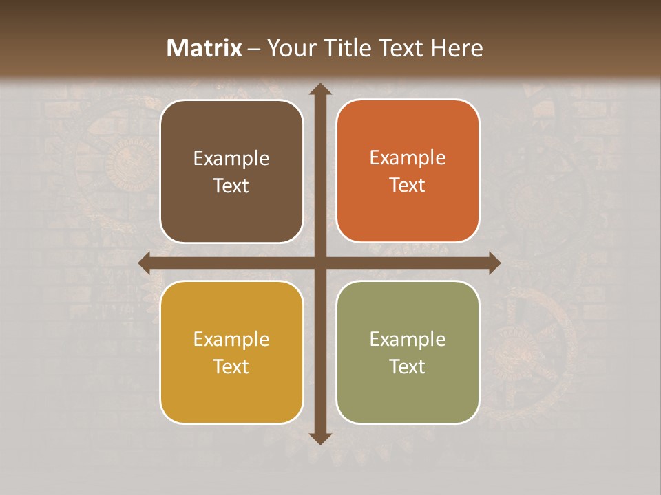 Bricks Rusted Checkered PowerPoint Template