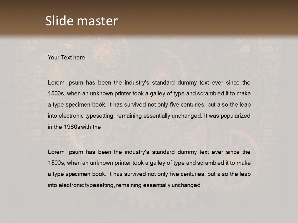 Bricks Rusted Checkered PowerPoint Template