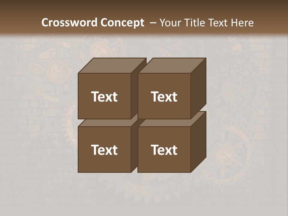 Bricks Rusted Checkered PowerPoint Template