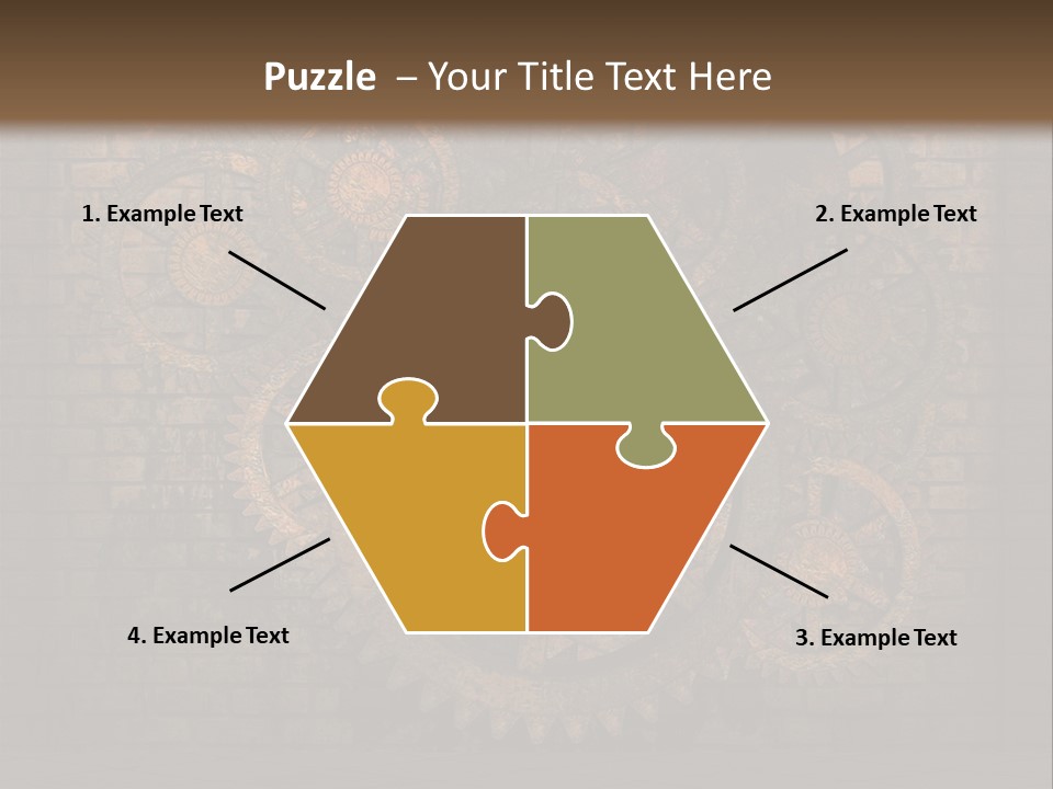 Bricks Rusted Checkered PowerPoint Template