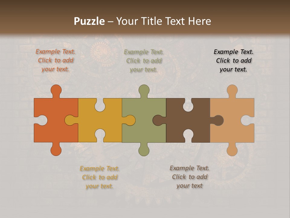 Bricks Rusted Checkered PowerPoint Template