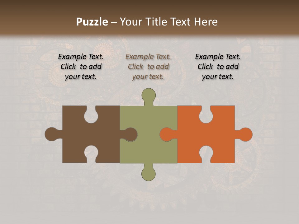 Bricks Rusted Checkered PowerPoint Template