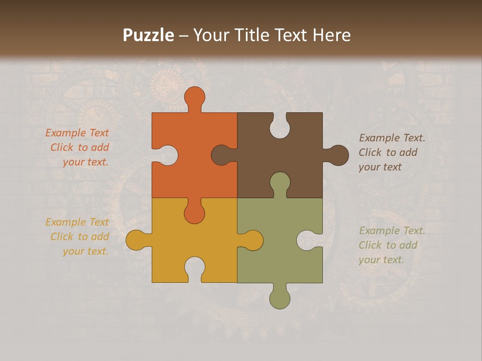 Bricks Rusted Checkered PowerPoint Template