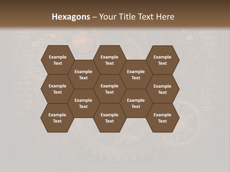 Bricks Rusted Checkered PowerPoint Template