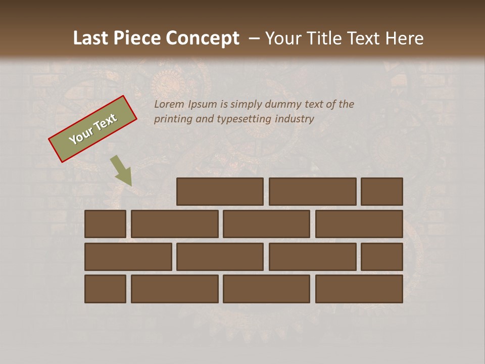 Bricks Rusted Checkered PowerPoint Template