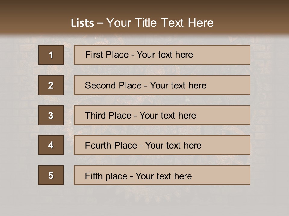 Bricks Rusted Checkered PowerPoint Template