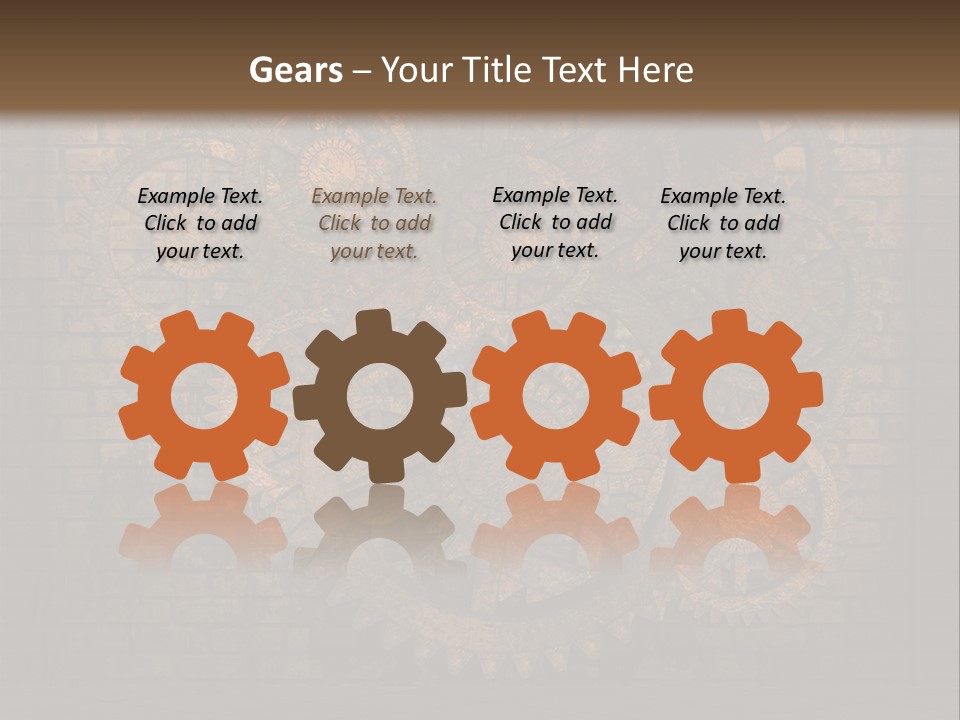Bricks Rusted Checkered PowerPoint Template