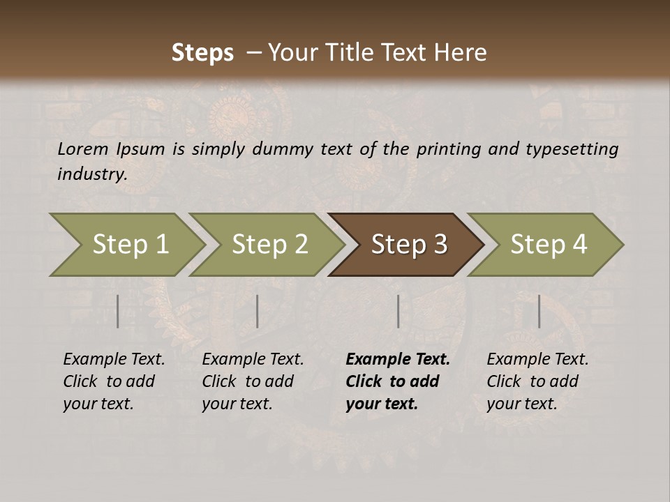 Bricks Rusted Checkered PowerPoint Template