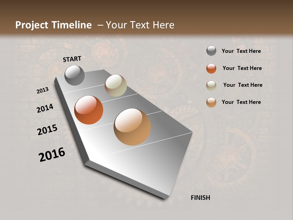 Bricks Rusted Checkered PowerPoint Template