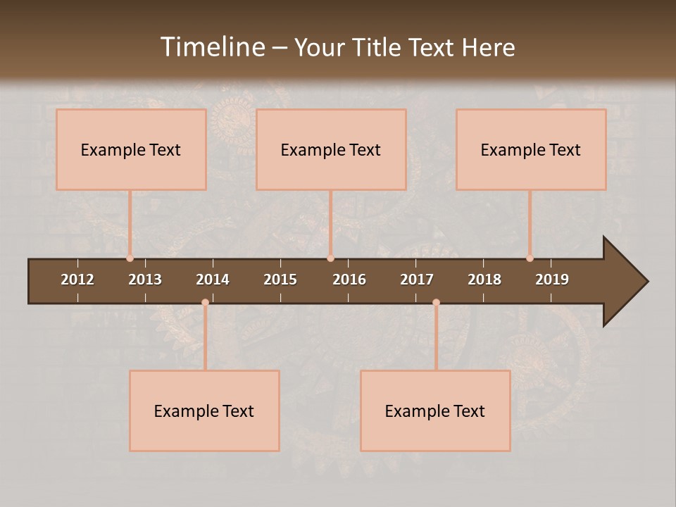 Bricks Rusted Checkered PowerPoint Template