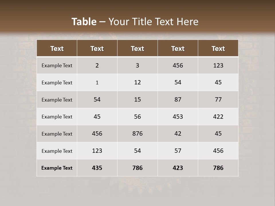 Bricks Rusted Checkered PowerPoint Template