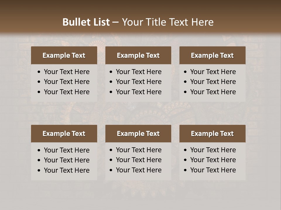 Bricks Rusted Checkered PowerPoint Template