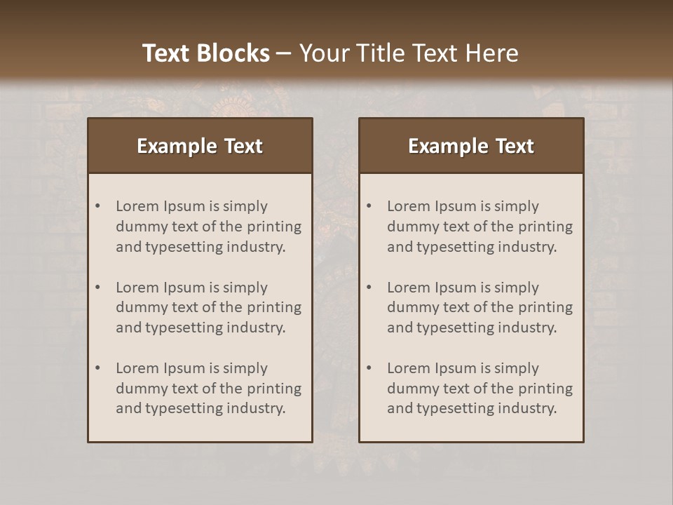 Bricks Rusted Checkered PowerPoint Template